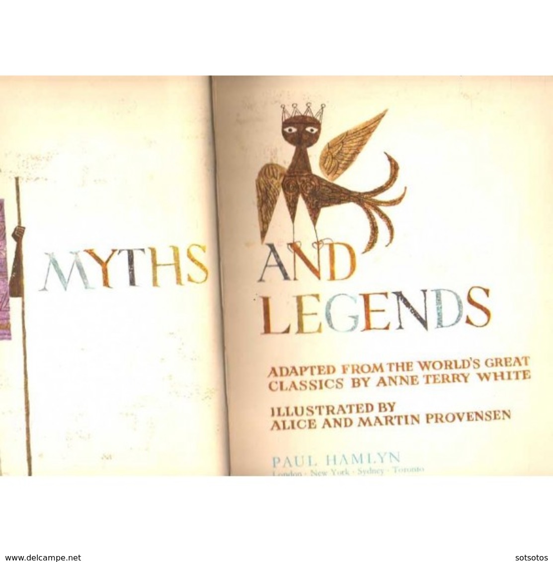 MYTHS And LEGENDS: Anne Terry WHITE, Ed. Paul HAMLYN (1969) - Ancient