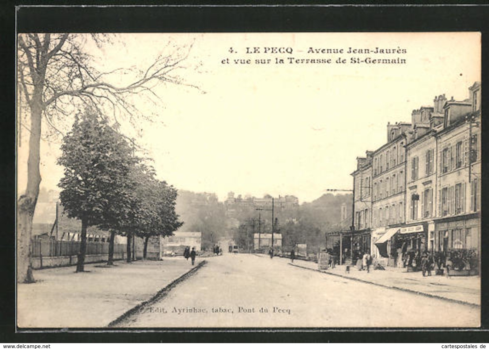 CPA Le Pecq, Avenue Jean-Jaurès Et Terrasse De St-Germain - Le Pecq