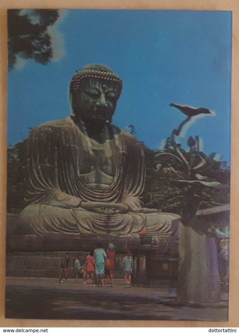 THE GREAT IMAGE OF BUDDHA. KAMAKURA, JAPAN  - Stereo Postcard - 3D - Cartoline Stereoscopiche