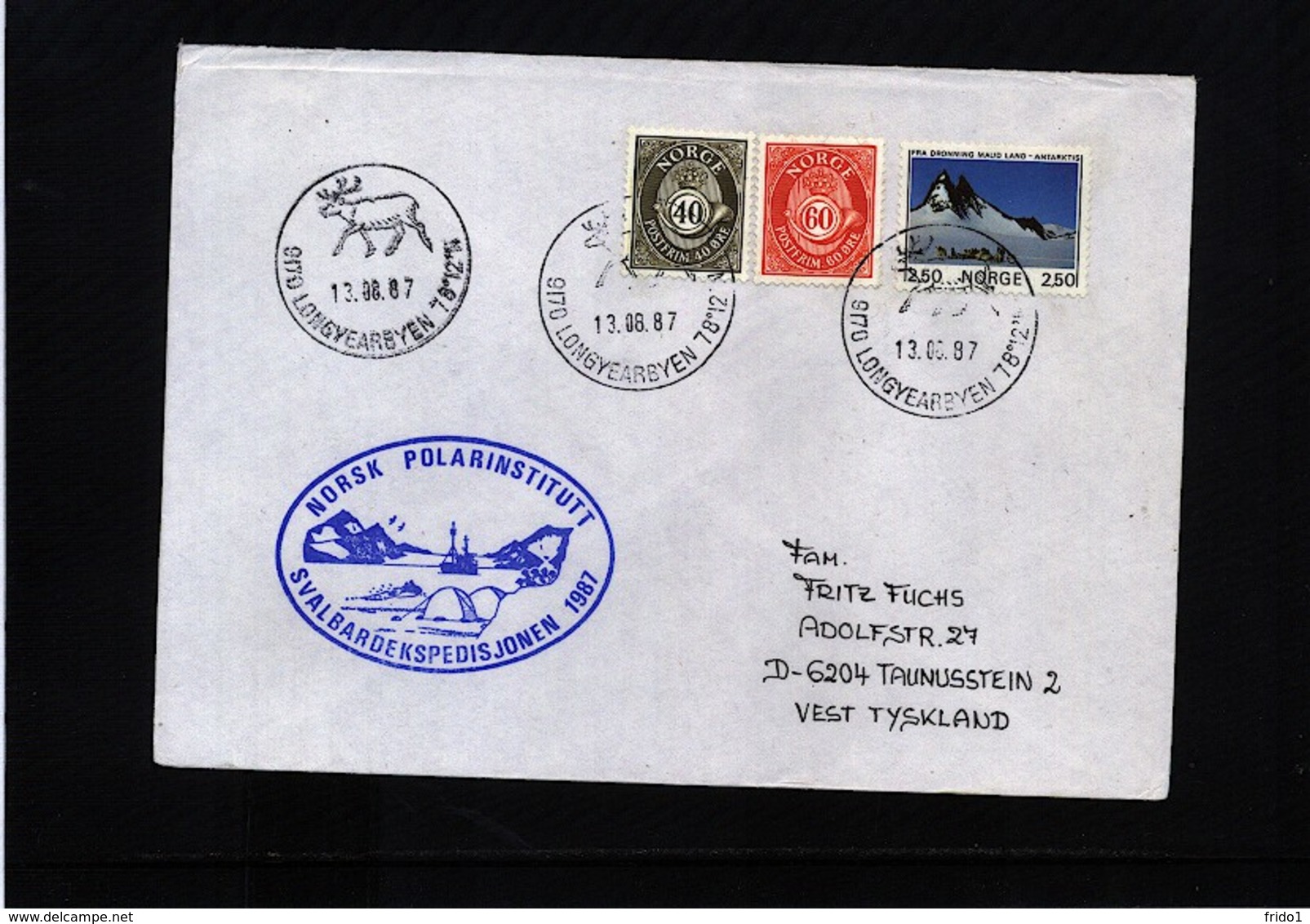 Norway 1987 Spitzbergen Norsk Polarinstitute Interesting Cover - Forschungsstationen & Arctic Driftstationen