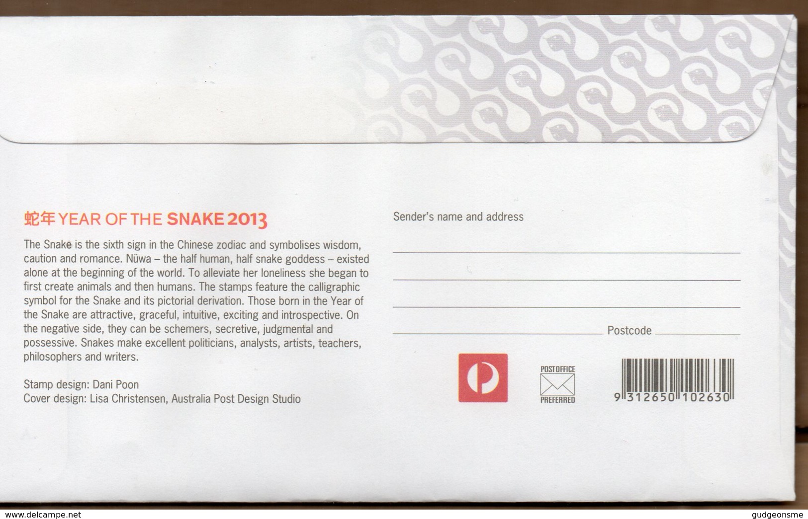 2013 Chinese New Year 12 Low Values FDC - Christmas Island