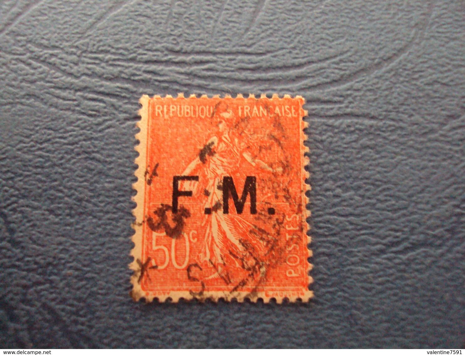 1929    -FRANCHISE MILITAIRE  - N° 6      Oblitéré   "   50 C Rose  "       Cote    1  Net        0.30 - Militärische Franchisemarken