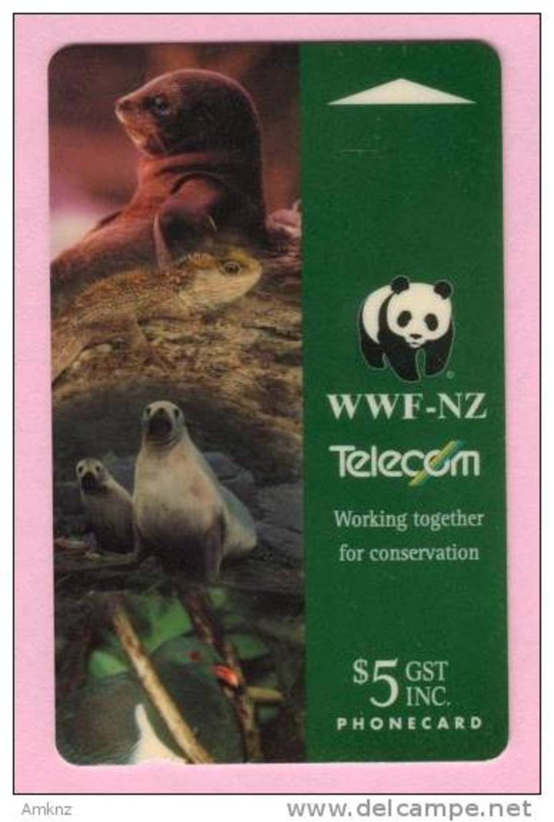 New Zealand - 1993 Telecom Montage - $5 WWF - NZ-P-3 - Mint - Neuseeland