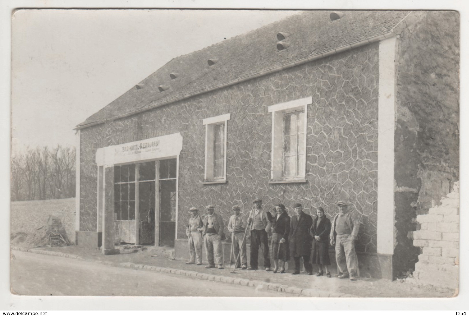 ° 91 ° ONCY SUR ECOLE ° ONCY Par MILLY ° BAR RESTAURANT GIRAULT-PLANSON Vers 1937 ° CARTE PHOTO ° - Andere & Zonder Classificatie