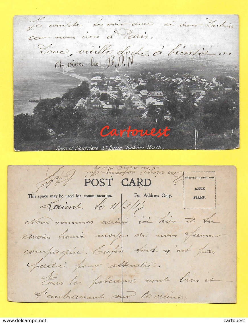 CPA SANTA LUCIA CASTRIES Ste Lucie - Town Of Soufriere Looking North - 1915 - Saint Lucia