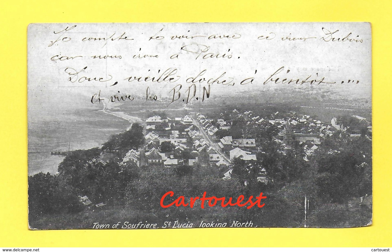 CPA SANTA LUCIA CASTRIES Ste Lucie - Town Of Soufriere Looking North - 1915 - Santa Lucía