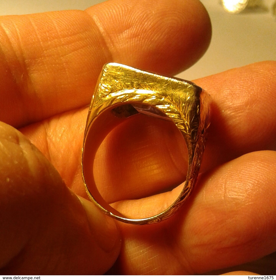 Rare Chevalière En Vermeil Et Améthyste 19ème - Rings