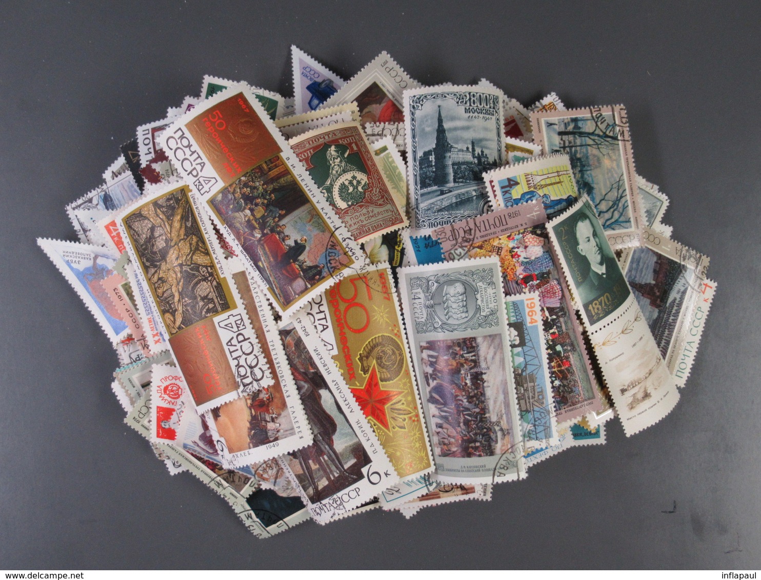 1000 verschiedene Briefmarken Sowjetunion und 50 Blöcke gestemepelt