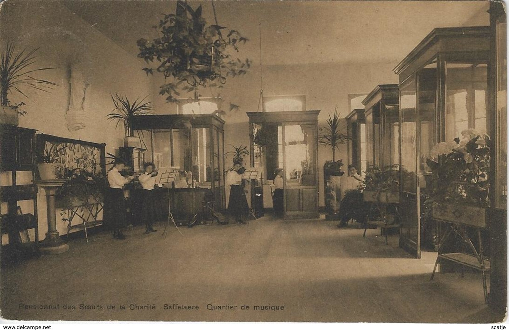 Pensionnat Des Soeurs De La Charité   Saffelaere   -   1909   Gand   Naar   Seroule   -  Verviers - Lochristi