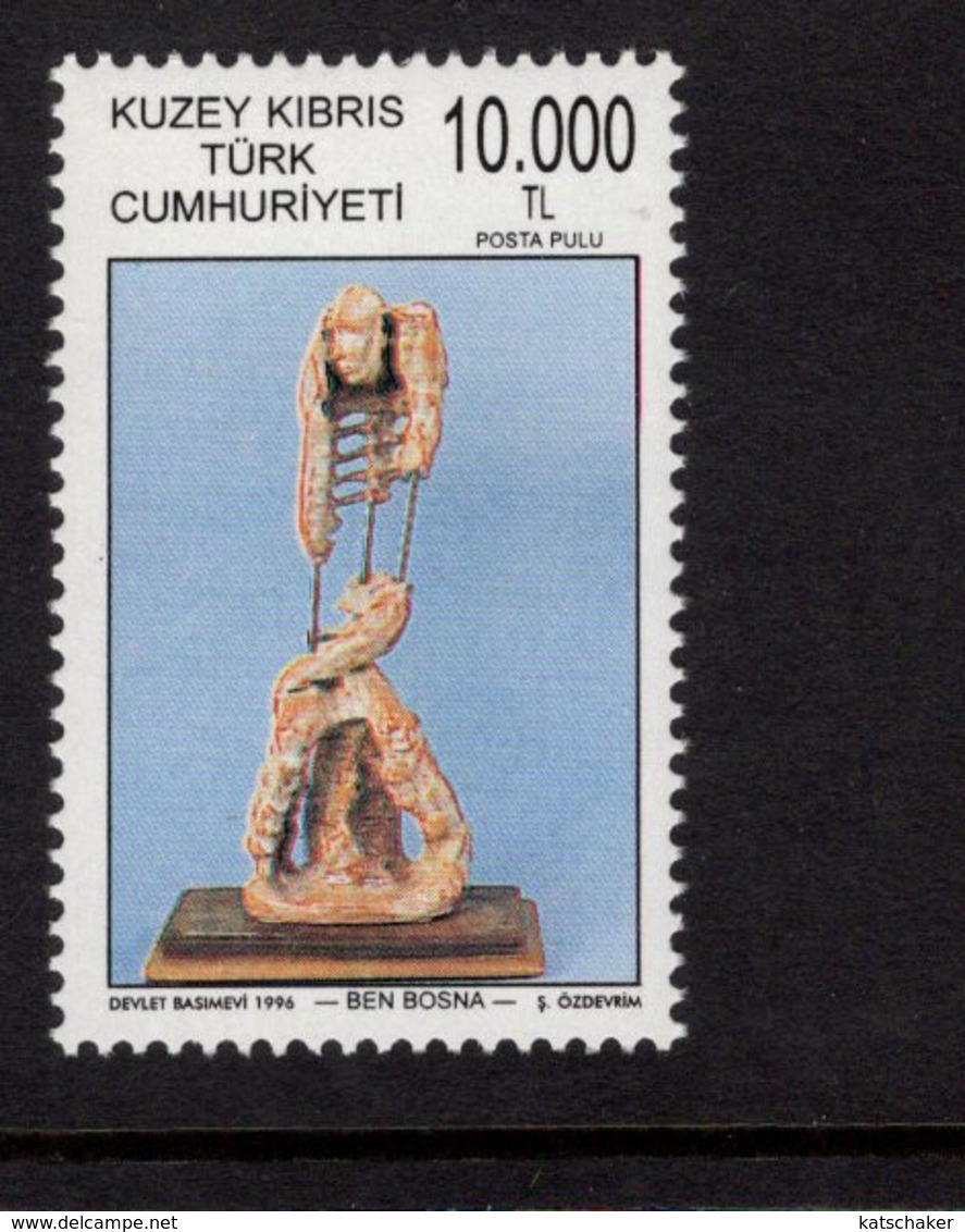 673019455 TURKISH CYPRUS 1996 POSTFRIS MINT NEVER HINGED POSTFRISCH EINWANDFREI SCOTT 408 TRIBUTE BOSNIA HERZOGOVINA - Neufs