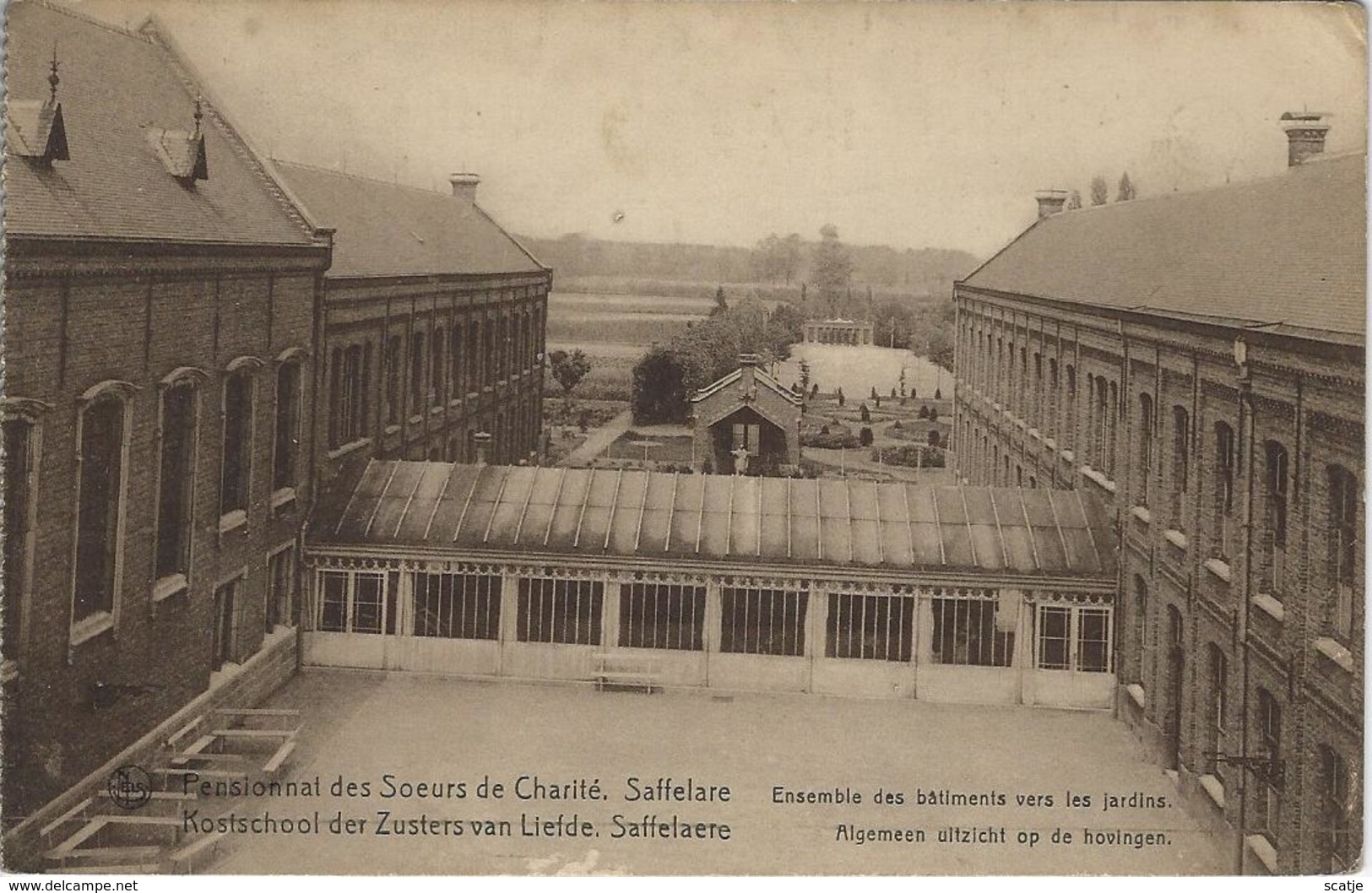 Pensionnat Des Soeurs De La Charité   Saffelaere   -  Ensemble Des Bâtiments Vers Les Jardins - Lochristi