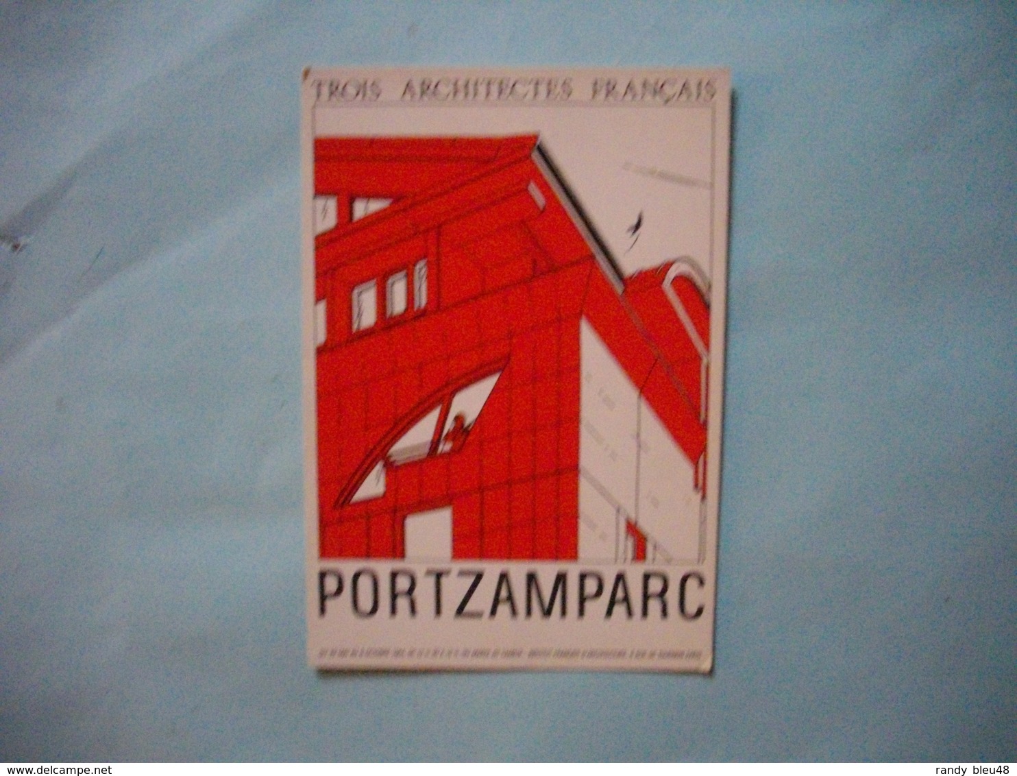 Carte Invitation  -  Vernissage  -  Christian De PORTZAMPARC  -  Institut D'Architecture  -  1984  - - Inwijdingen
