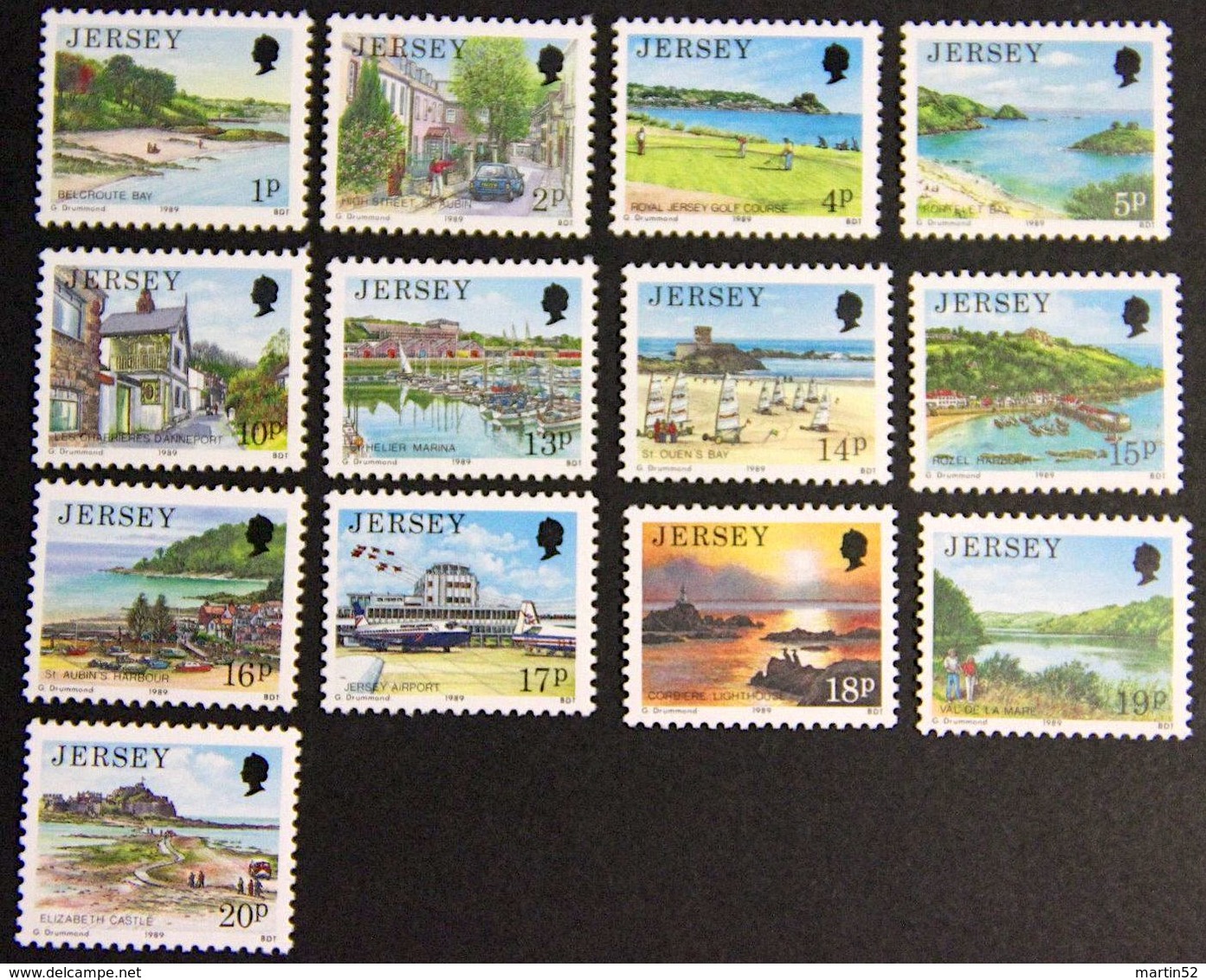 Jersey 1989: "Definitives - Views" Michel-No.463-475 ** MNH - START BELOW POSTAL FACE VALUE (£ 1.54) - Other & Unclassified