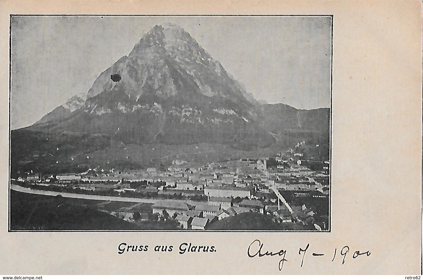 GRUSS AUS GLARUS → Sehr Alter Lichtdruck Ca.1895 - Autres & Non Classés