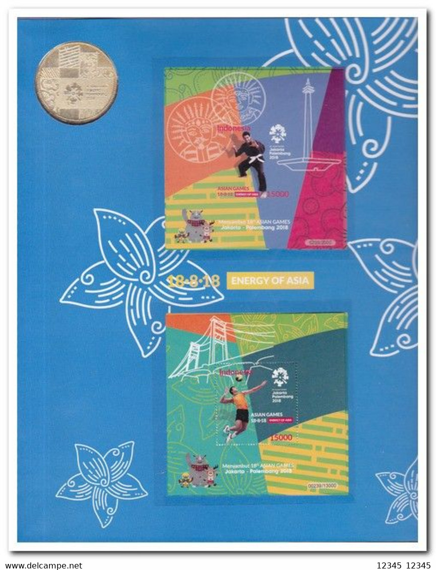 Indonesië 2018, Postfris MNH, 18th Asian Games Special Pack (6scans) - Indonesië