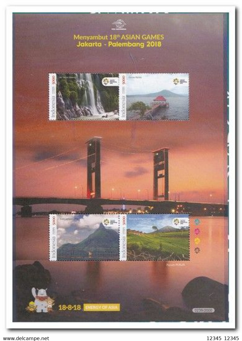 Indonesië 2018, Postfris MNH, 18th Asian Games Special Pack (6scans) - Indonesië