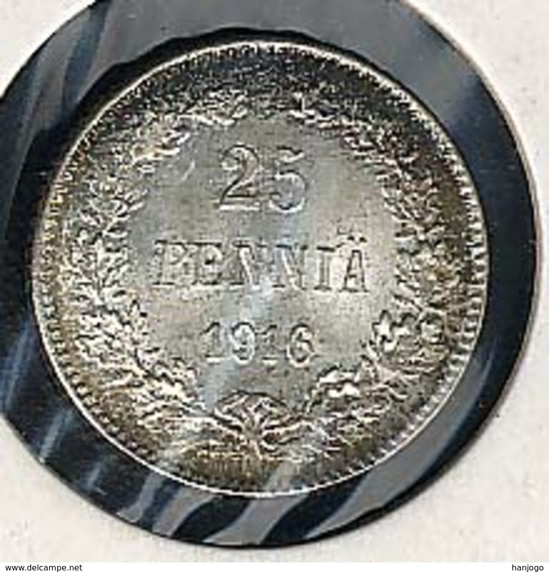 Finnland, 25 Penniä 1916, Silber, UNC - Finnland