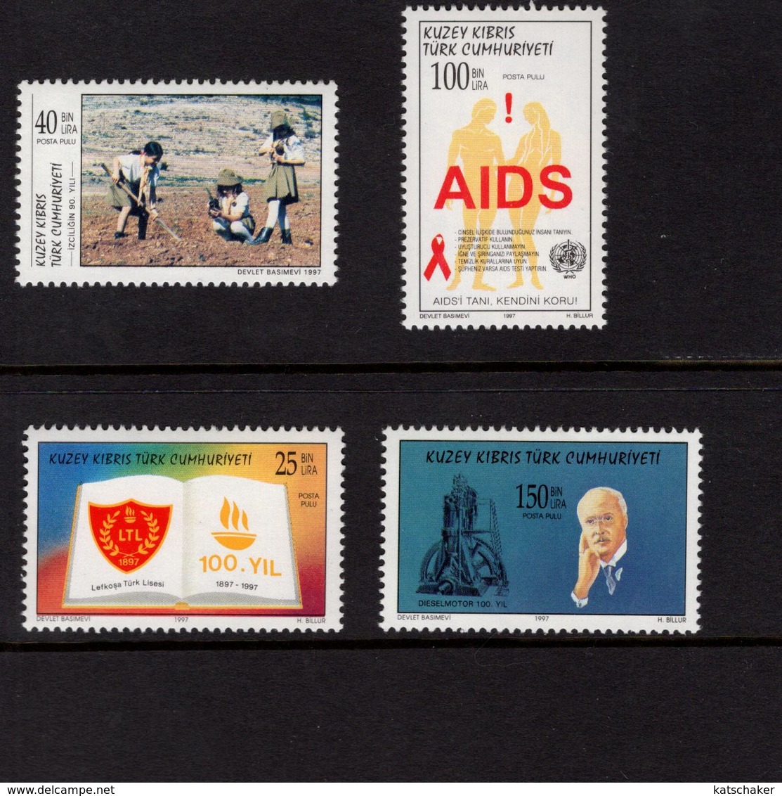 673039375 TURKISH CYPRUS 1997 POSTFRIS MINT NEVER HINGED POSTFRISCH EINWANDFREI SCOTT 446 447 448 449 SCOUTING AIDS - Neufs