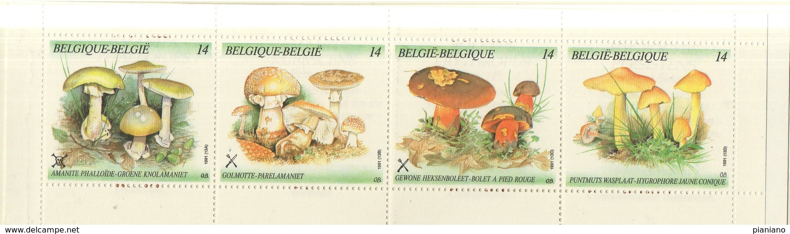 PIA  - BELGIO  -  1991  : Flora : Funghi Emessi In Carnet -    (YV  C2418 ) - Funghi