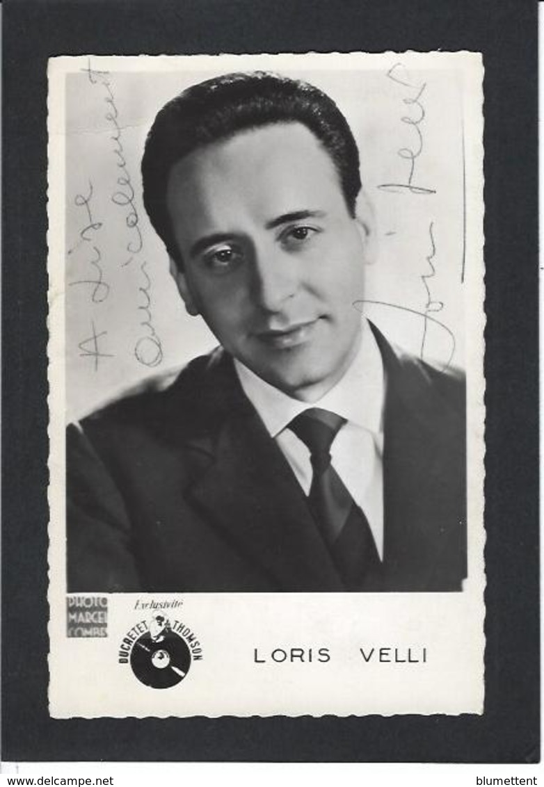 Autographe Signature à L'encre Artiste Loris Velli - Autres & Non Classés