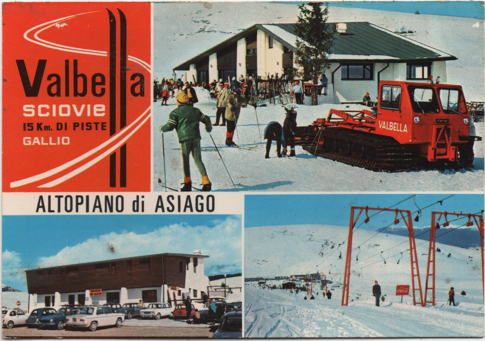 Altopiano Di Asiago, Gallio (Vicenza): Sciovie Valbella. Scritta 1975 Non Viaggiata - Vicenza