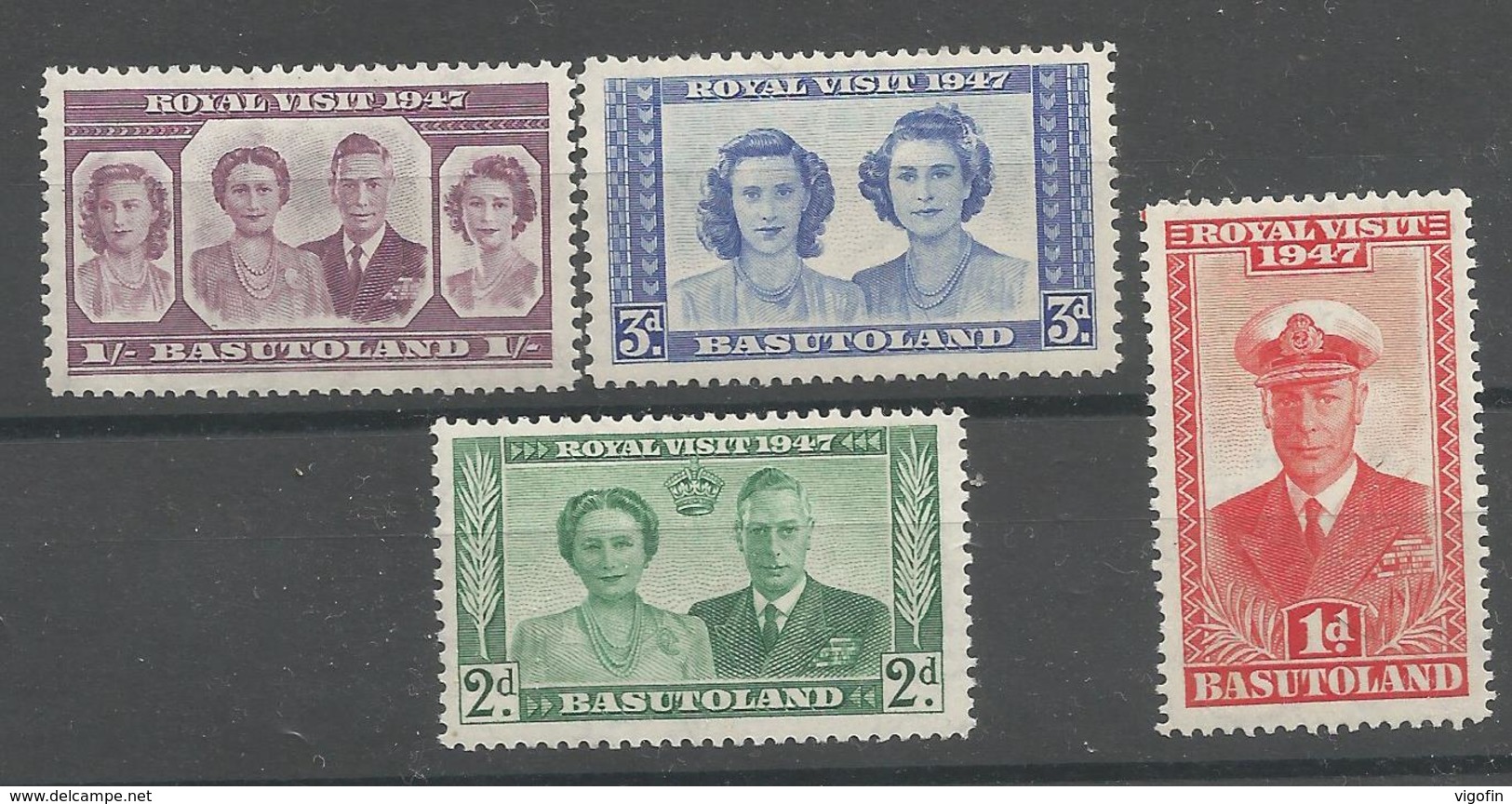 BASUTHOLAND 1947 ROYLITY FAMILY, 1 X 4v, MNH - Lesotho (1966-...)