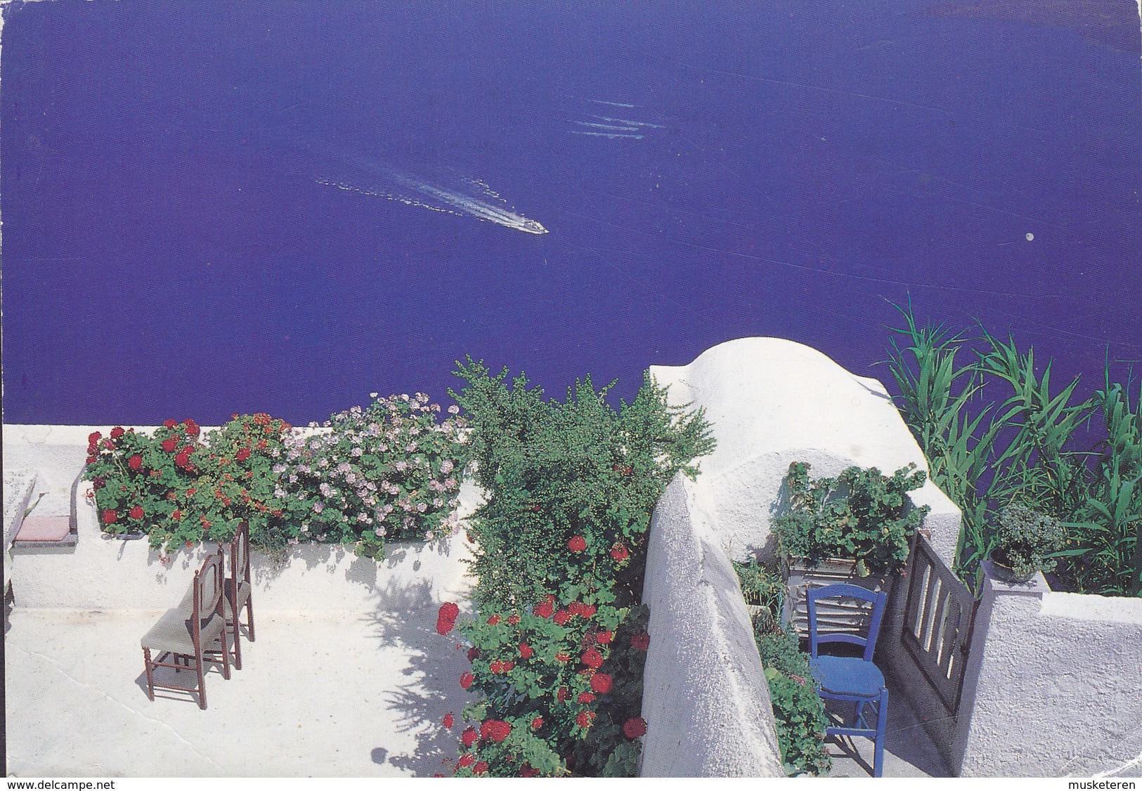 Greece PPC The Island Of Santorini Photo : Marmatakis Brothers RODOS 1999 OSLO Norway (2 Scans) - Grecia