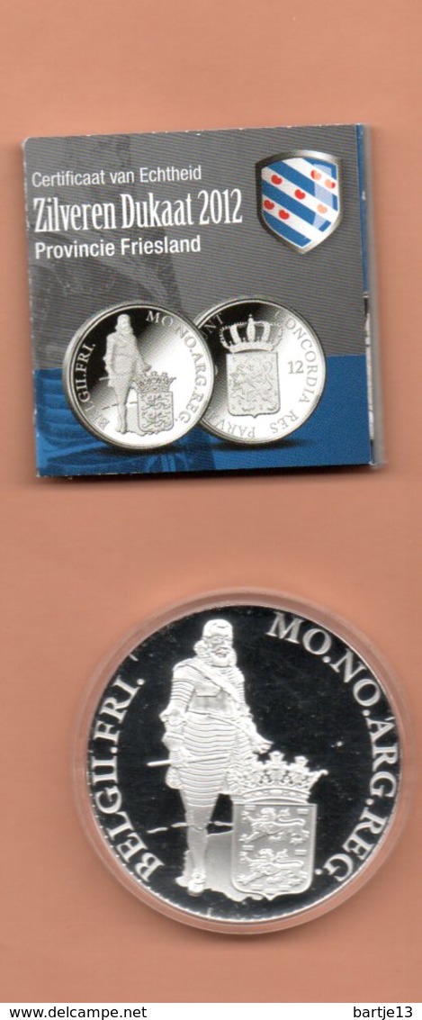 NEDERLAND DUKAAT PROVINCIE FRIESLAND 2012 ZILVER PROOF SMALL MINTAGE - 1980-2001 : Beatrix