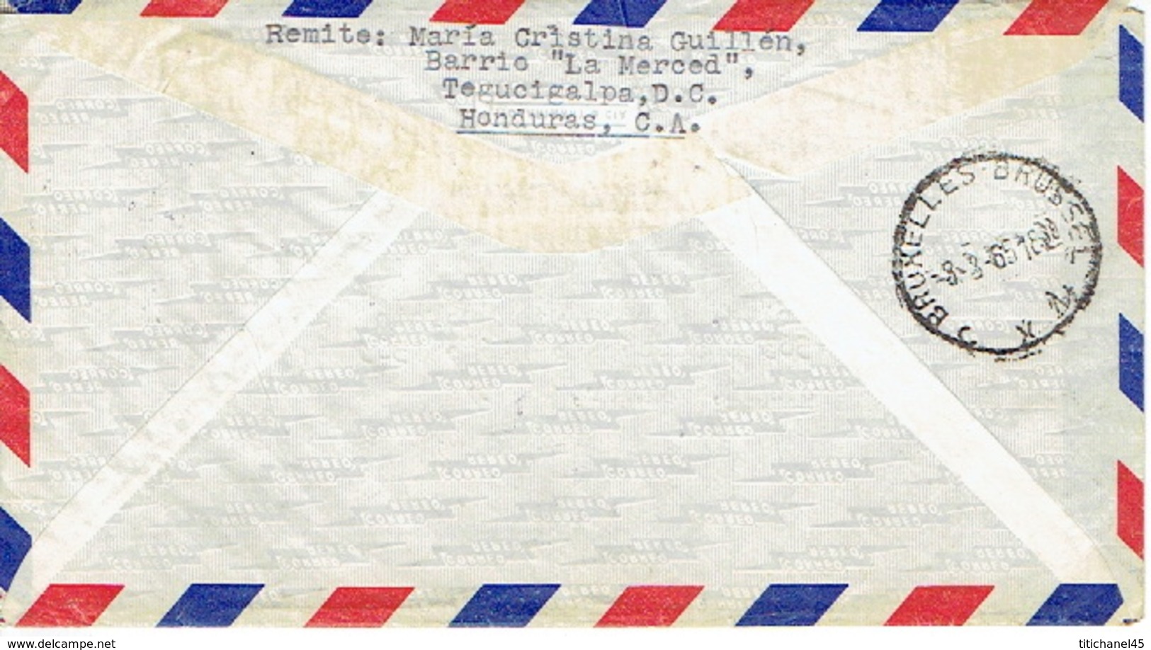 1965 EXPRESS AIR MAIL HONDURAS Cover Multi Stamps TEGUCIGALPA To JAMBE (Belgium) - Honduras