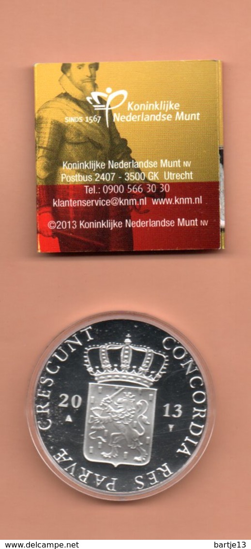 NEDERLAND DUKAAT PROVINCIE OVERIJSSEL 2013 ZILVER PROOF SMALL MINTAGE - 1980-2001 : Beatrix