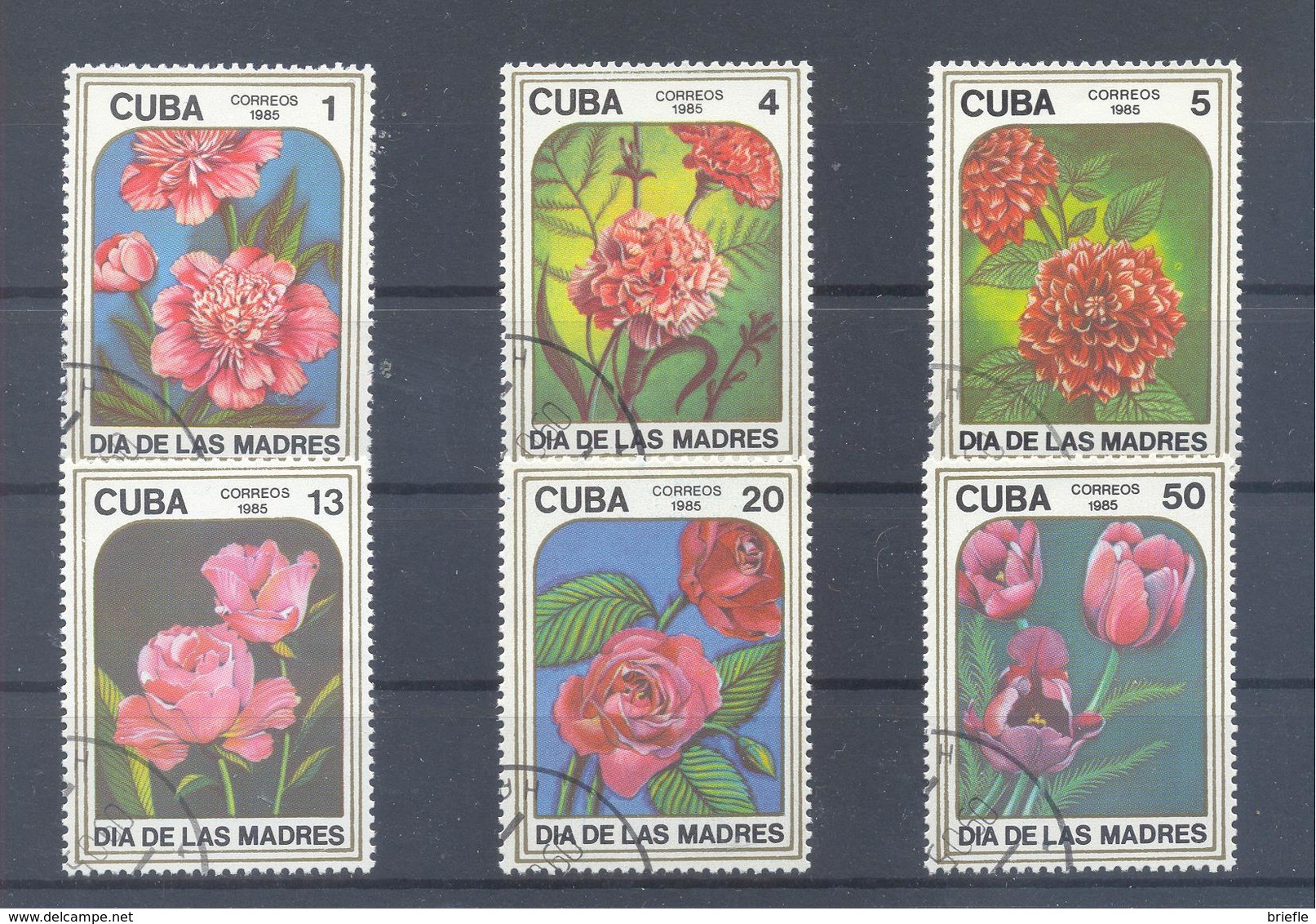 1985  Kuba  Mi-2943-2948  2. Mai Muttertag - Oblitérés