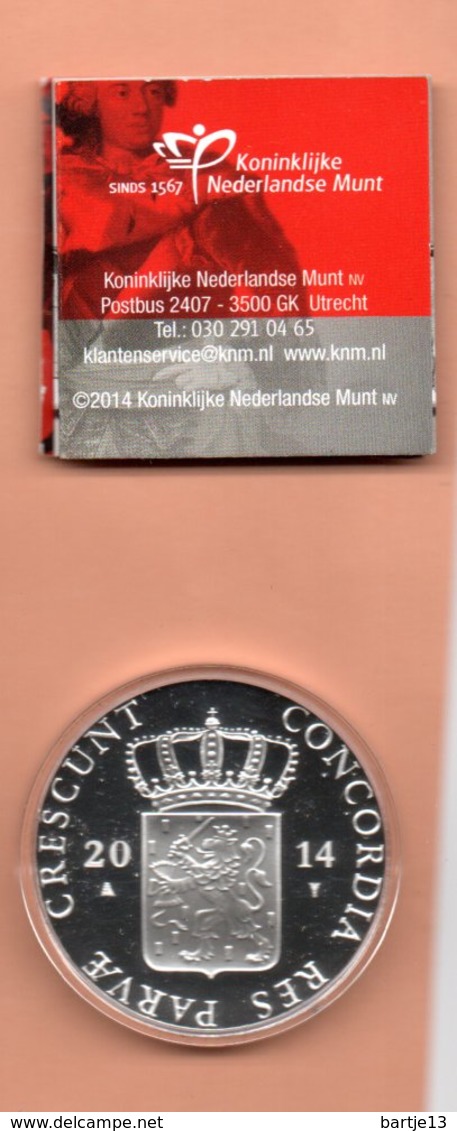 NEDERLAND DUKAAT PROVINCIE DRENTHE 2014 ZILVER PROOF SMALL MINTAGE - 1980-2001 : Beatrix