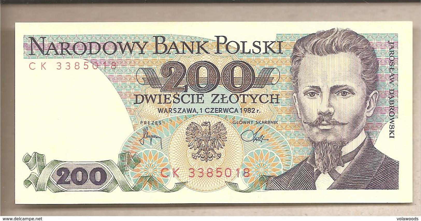 Polonia - Banconota Non Circolata Da 200 Zloty P-144b.2 - 1982 - Polonia