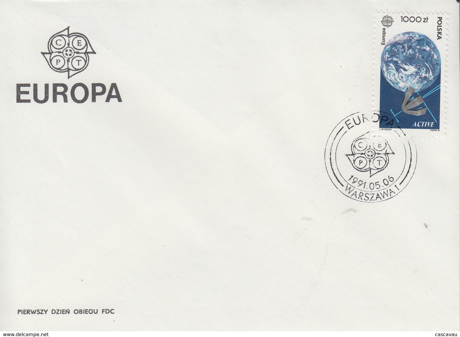 Enveloppe  FDC  1er  Jour   POLOGNE    EUROPA    1991 - 1991