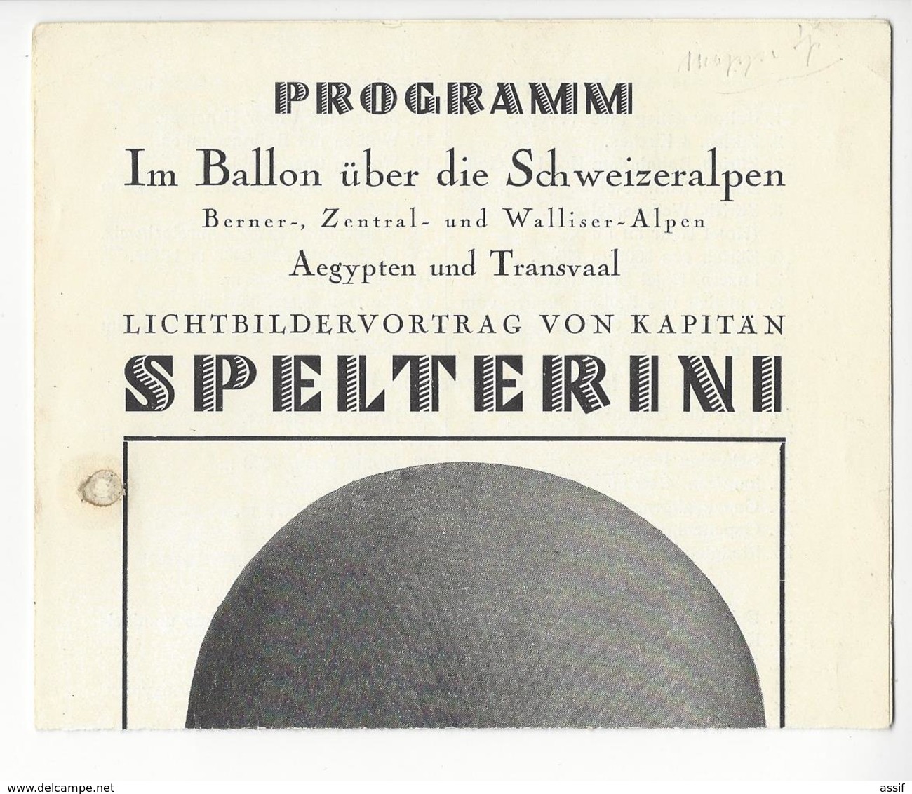 AVIATION FELDPOST SUISSE BALLON AIRSHIP ZEPPELIN EDUARD SPELTERINI PROGRAMM /FREE SHIPPING REGISTERED - Aviation