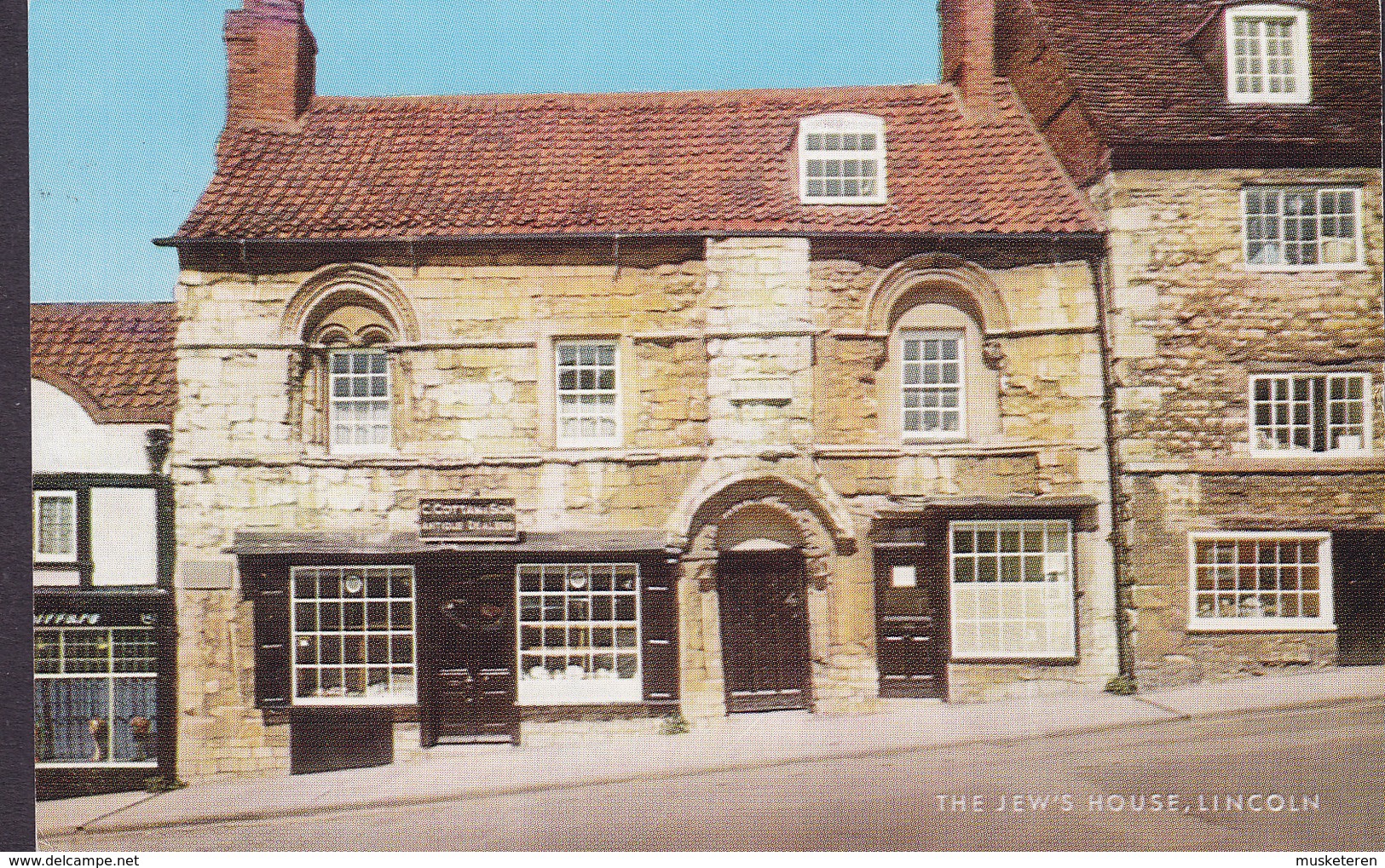 United Kingdom PPC The Jew's House, Lincoln LINCOLN 1983 To Denmark 20½p. QEII Stamp Cod Cachet (2 Scans) - Lincoln