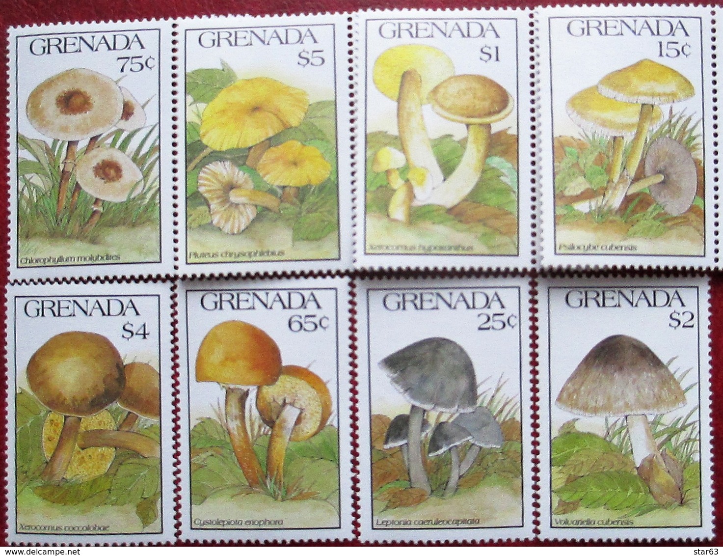 Grenada  1991  8 V  MNH - Funghi