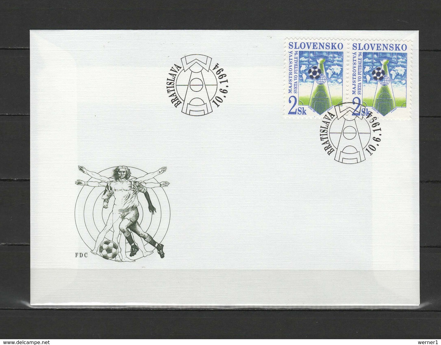 Slovakia 1994 Football Soccer World Cup 2 Stamps On FDC - 1994 – USA