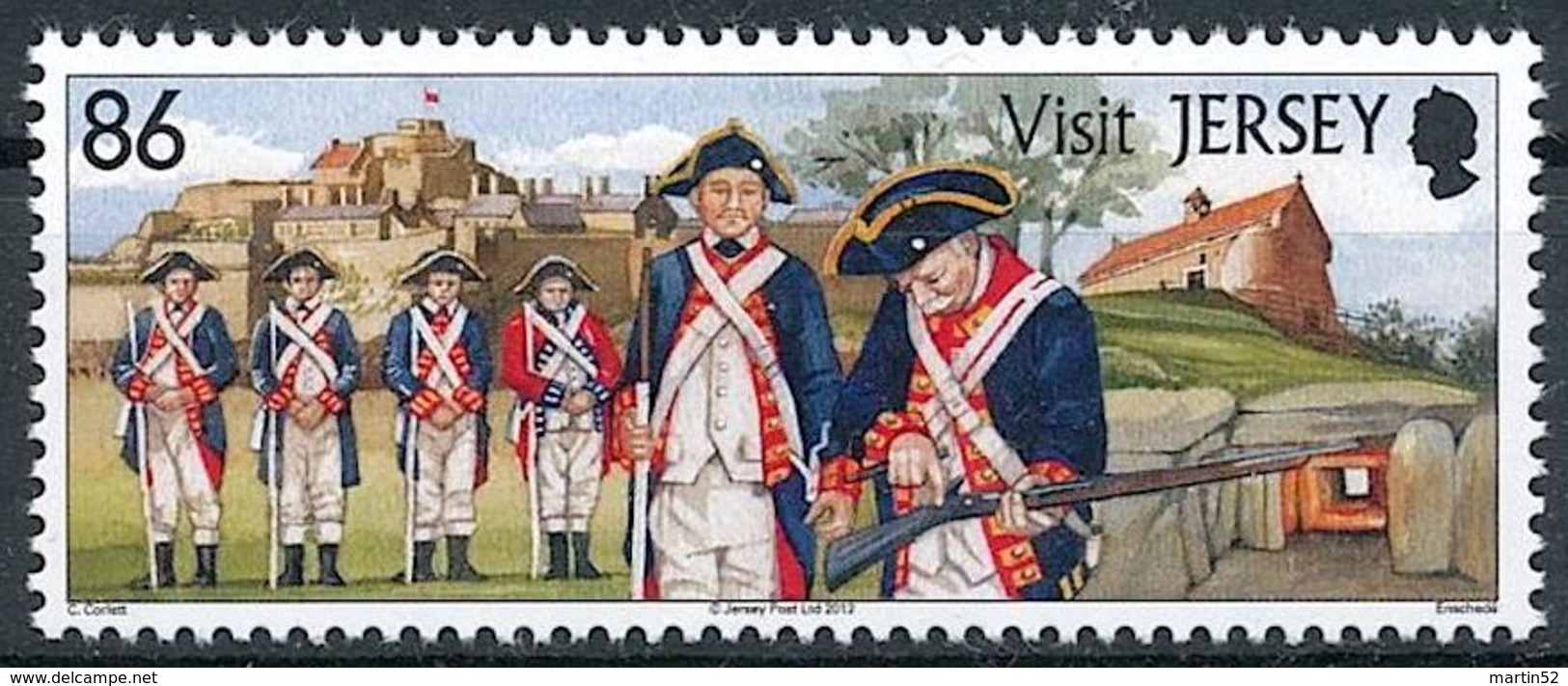 Jersey 2012: "re-enacting Militia In Historic Uniforms" Michel-No. 1617 ** MNH - START BELOW POSTAL FACE VALUE (£ 0.86) - Militaria