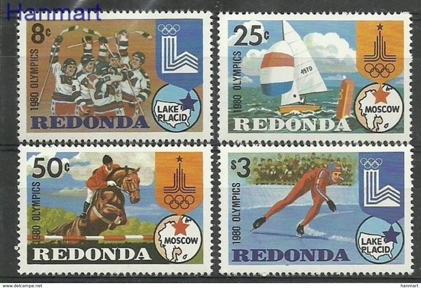 Redonda 1980 Mi 59-62 MNH ( ZS2 RDN59-62 ) - Summer 1980: Moscow