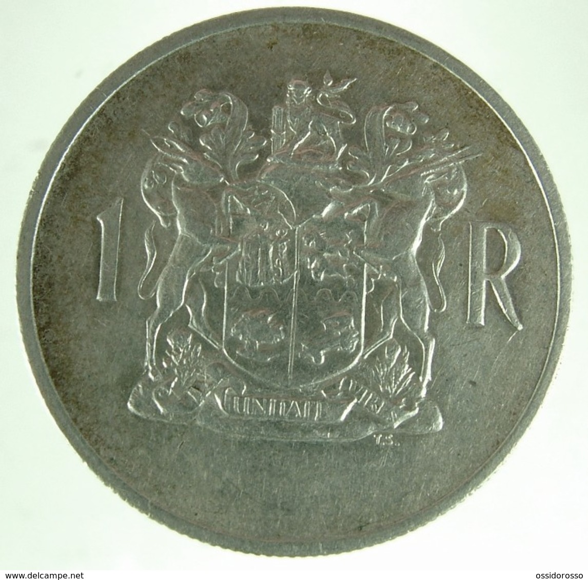 South Africa 1 Rand 1969 (Afrikaans) "The End Of Dr. Theophilus Ebenhaezer Dönges' Presidency" KM# 80.2 - Sud Africa