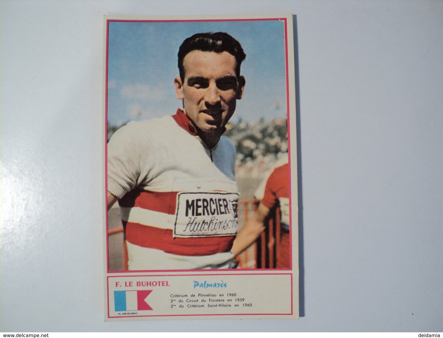 CARTE CYCLISME F. LE BUHOTEL. 1960. EQUIPE MERCIER BP HUTCHINSON. MIROIR SPRINT - Cyclisme