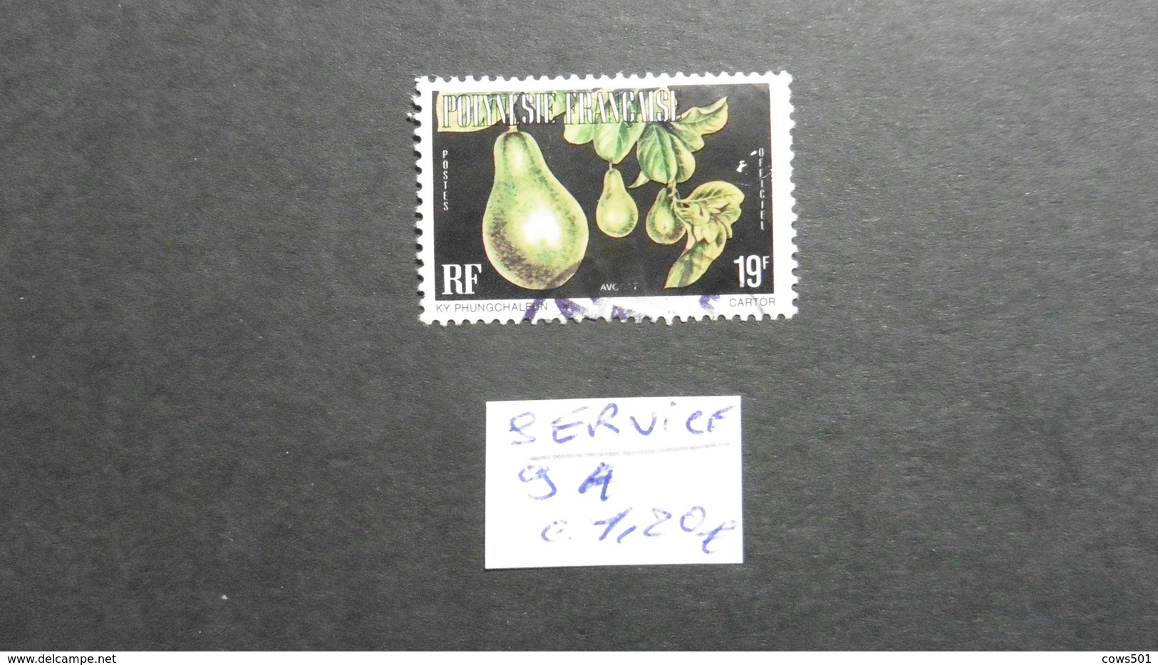 Polynésie Française Service :timbre N° 9A Oblitéré - Oficiales