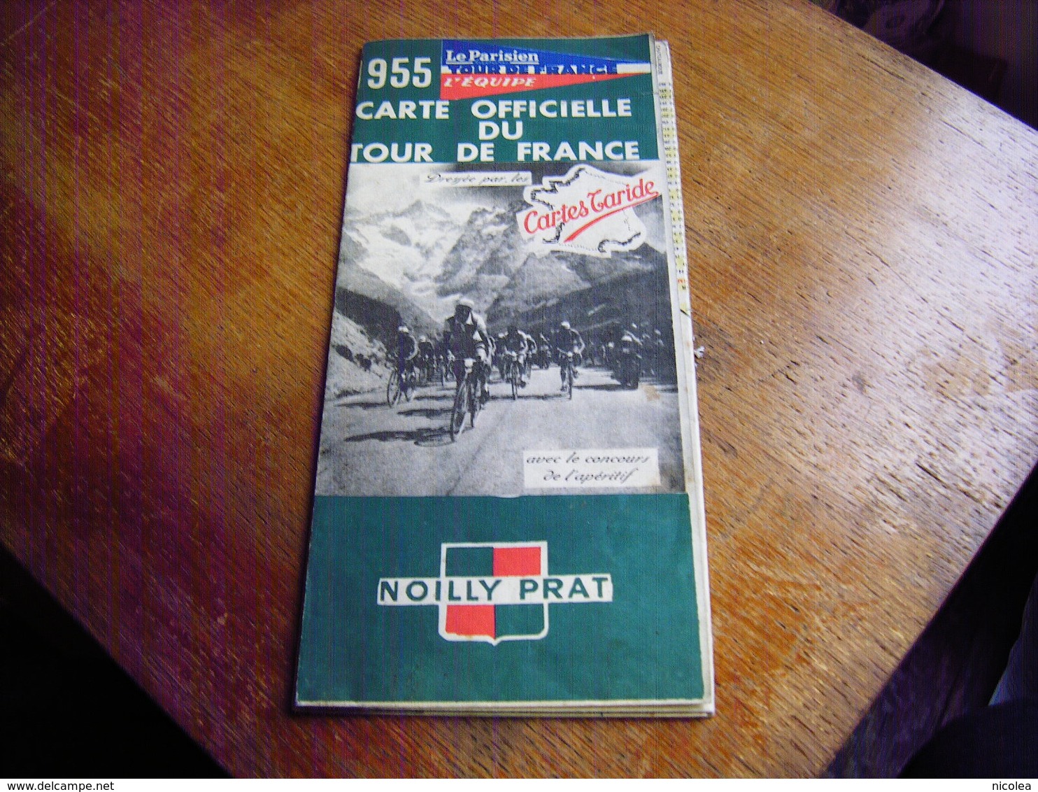 CARTE OFFICIELLE DU TOUR DE FRANCE 1955 - LOUISON BOBET - CARTE TARIDE VIERGE SANS INSCRIPTION SUR LES ETAPES VELO - Cyclisme