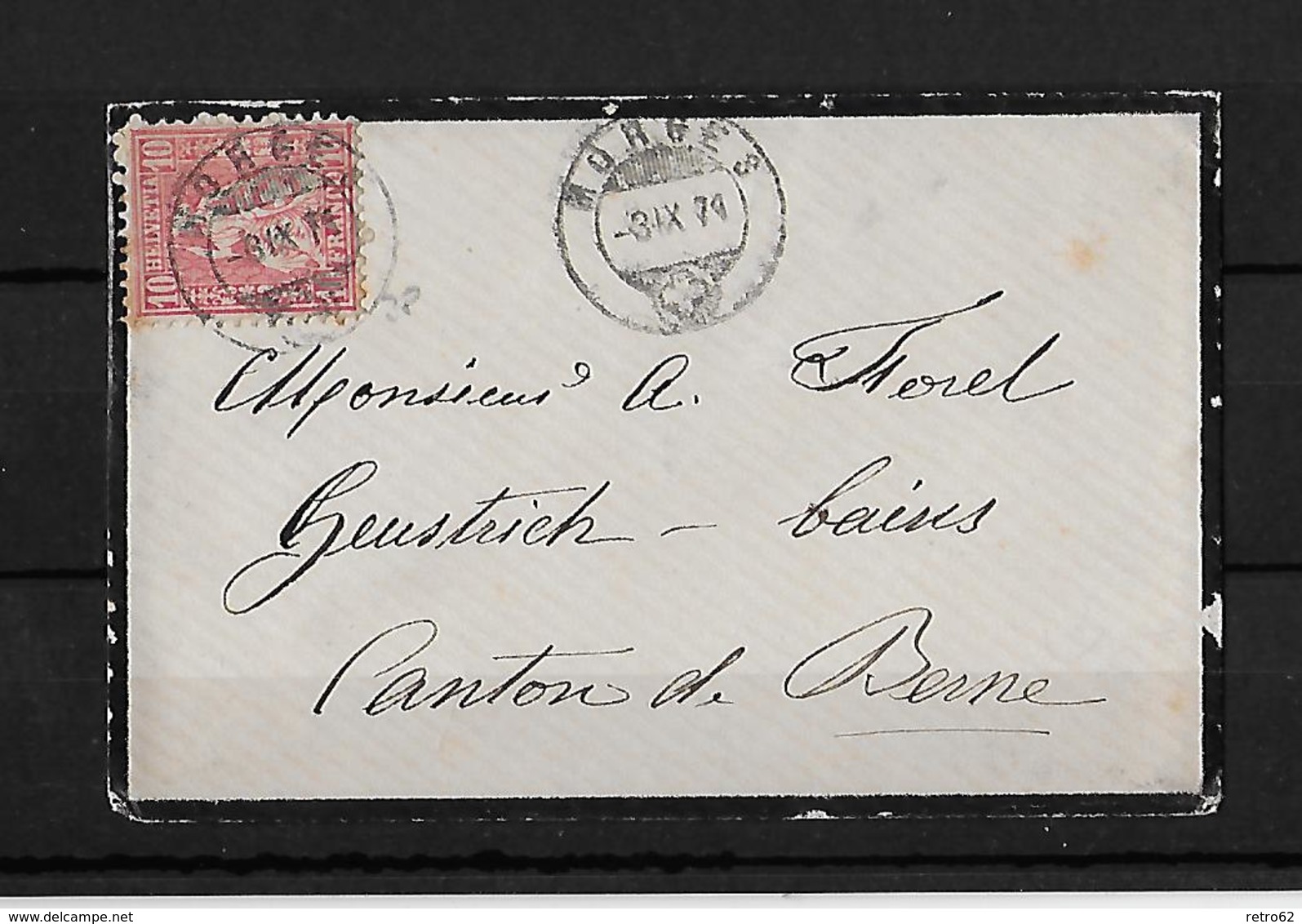 SITZENDE HELVETIA Gezähnt  → Brief Morges Nach Bern 1871    ►SBK-38◄ - Lettres & Documents