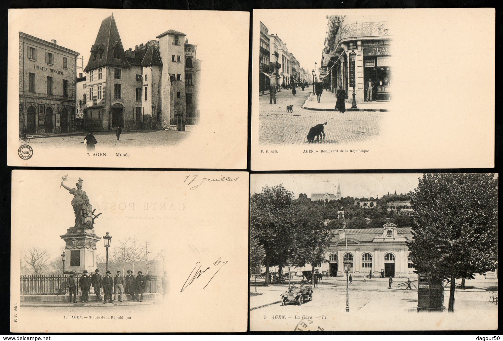 Lot De 73 Cartes Postales D' AGEN, TTB - Agen