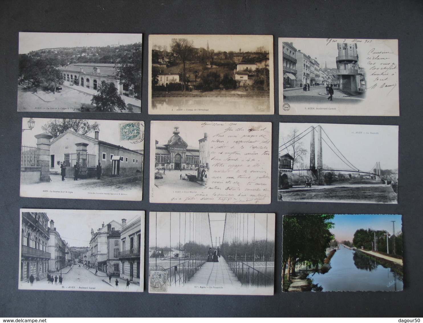 Lot de 73 cartes postales d' AGEN, TTB