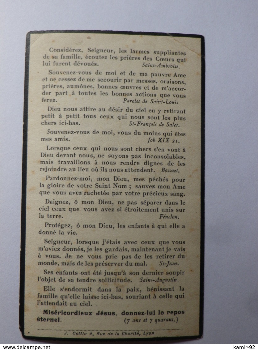 Faire Part De Deces  De La Marquise De Geoffroy Du Rouret Louise Née De Jaquot D'andelarre  14 Juin  1931 - Esquela