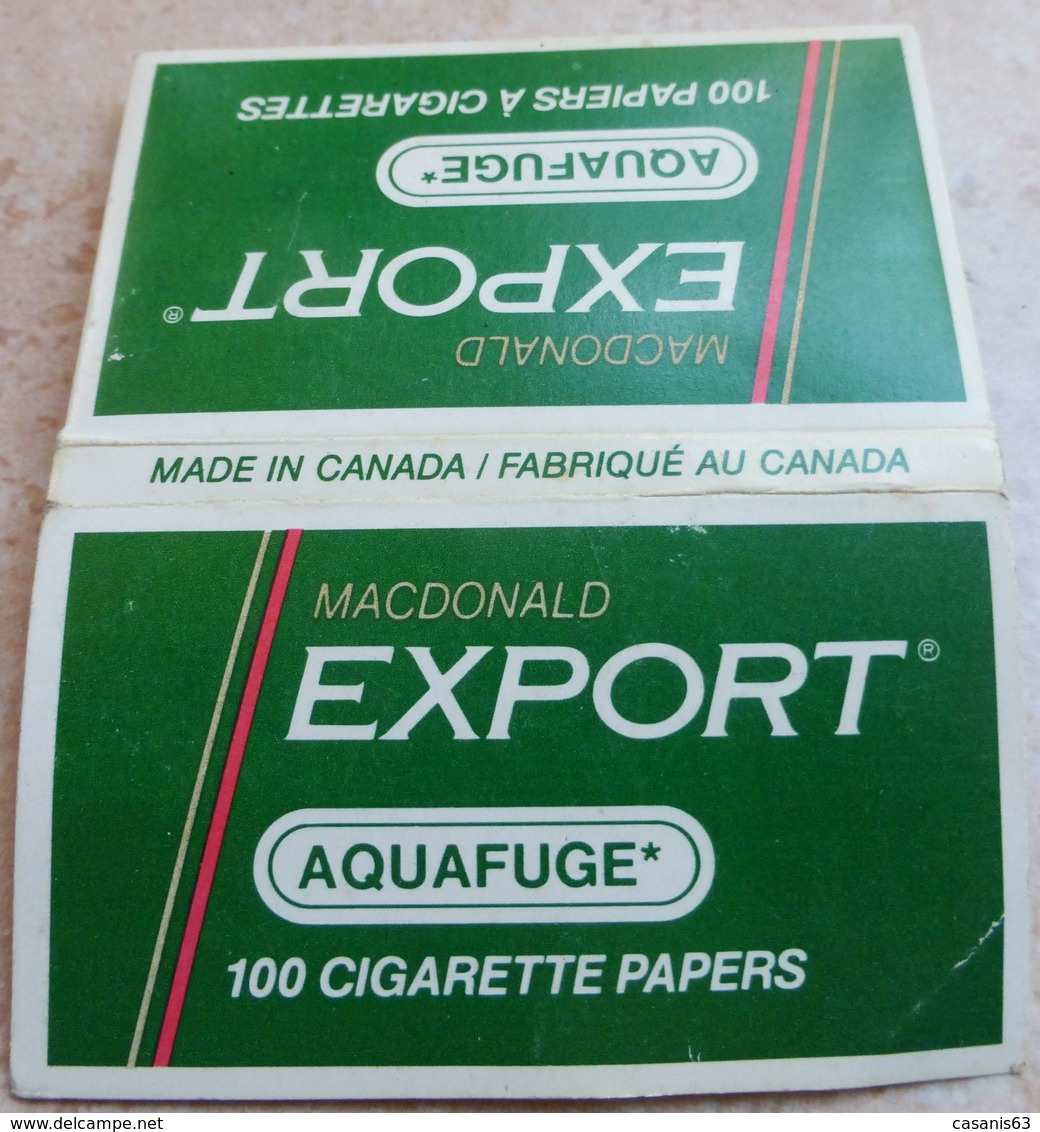 Carnet De Papier à Cigarettes "  AQUAFUGE  " Export - Etuis à Cigarettes Vides