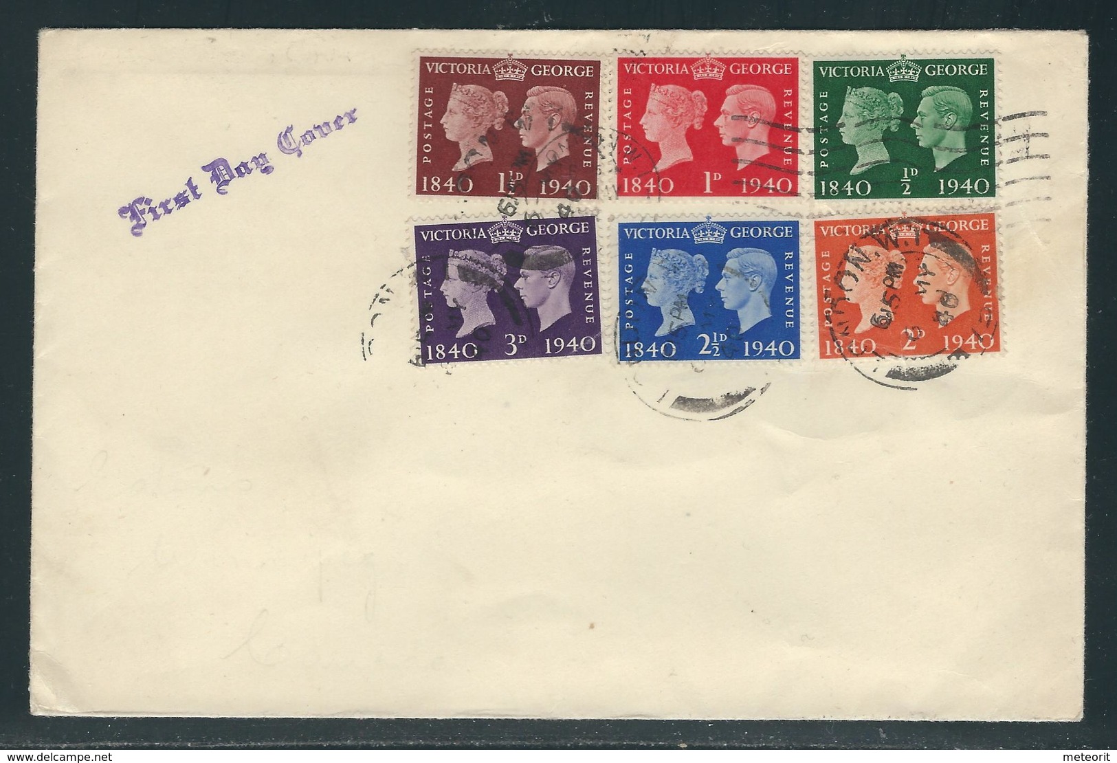 FDC 100 Jahre Briefmarken MiNr. 215 Bis 220 Satz, Gestempelt LONDON W.I. 6/5 PM 6 MY 40 - ....-1951 Pre-Elizabeth II